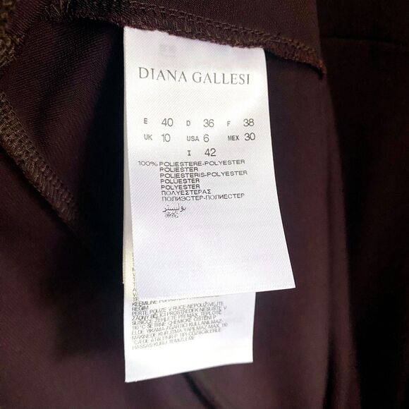 NWT Gorgeous Diana Gallesi Long Sleeved Burgundy / Eggplant A-Line Midi Dress - Picture 8 of 8